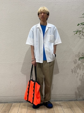 「PENNEYS（ぺニーズ）のアイテム」を使った、徳山さん（メンズ・177cm）の夏コーディネート