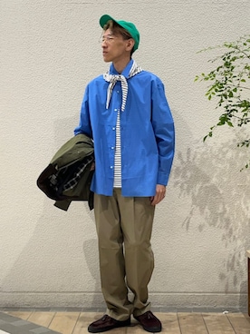 「newhattan（ニューハッタン）のアイテム」を使った、徳山さん（メンズ・177cm）の冬コーディネート