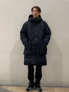 「シップス」｜「アイテム（スニーカー）」を使った、徳山さん（メンズ・177cm）の冬コーディネート