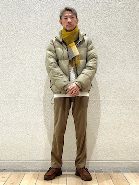 「SHIPS any（シップス エニィ）のアイテム（ダウンジャケット/コート）」を使った、徳山さん（メンズ・177cm）の冬コーディネート