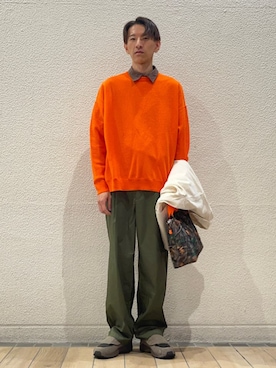 「シップス」｜「アイテム（デニムジャケット）」を使った、徳山さん（メンズ・177cm）の秋コーディネート