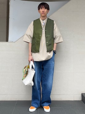 「SHIPS any（シップス エニィ）のアイテム」を使った、徳山さん（メンズ・177cm）の夏コーディネート
