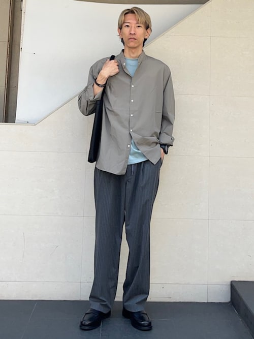 SHIPS any �����uIMA�X���R����̃V���c/�u���E�X�uSHIPS any: LIM BLESS �\���b�h / �X�g���C�v �o���h�J���[ �V���c 25AW���iSHIPS any�b�V�b�v�X �G�j�B�j�v���g�����R�[�f�B�l�[�g