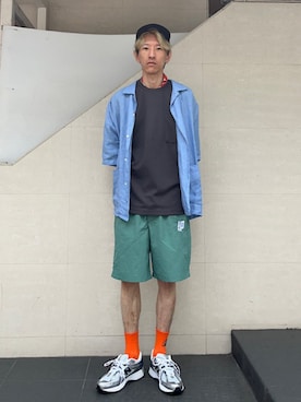 「PRINCE（プリンス）のアイテム」を使った、徳山さん（メンズ・177cm）の夏コーディネート