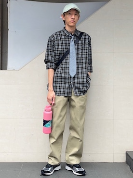 「アイテム（フォーマルスーツ/小物）」を使った、徳山さん（メンズ・177cm）の夏コーディネート
