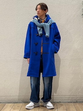 「アイテム（ダッフルコート）」を使った、徳山さん（メンズ・177cm）の冬コーディネート