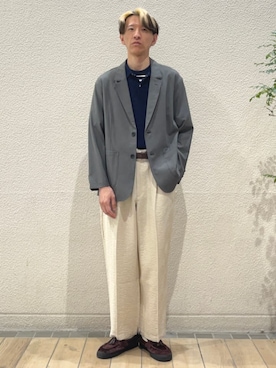 「SHIPS any（シップス エニィ）のアイテム」を使った、徳山さん（メンズ・177cm）の春コーディネート