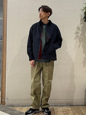 「シップス」｜徳山さん（メンズ・177cm）の秋コーディネート