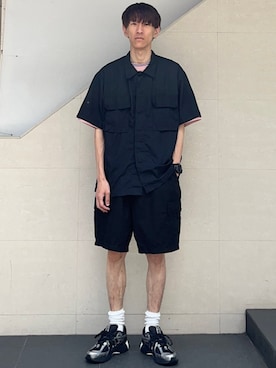 「アイテム（レッグウェア）」を使った、徳山さん（メンズ・177cm）の夏コーディネート