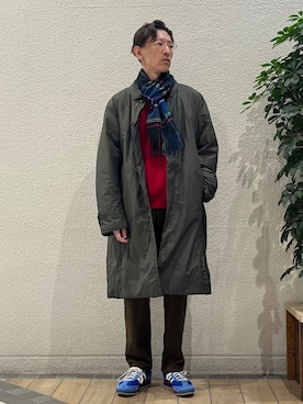 「シップス」｜「アイテム（スニーカー）」を使った、徳山さん（メンズ・177cm）の冬コーディネート