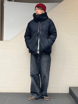 「SHIPS any（シップス エニィ）のアイテム（帽子）」を使った、徳山さん（メンズ・177cm）の冬コーディネート