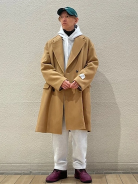 「アイテム（キャップ）」を使った、徳山さん（メンズ・177cm）の春コーディネート