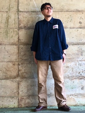 「RED KAP（レッドキャップ）のアイテム（トップス）」を使った、Arukot:      さん（メンズ・177cm）の春コーディネート