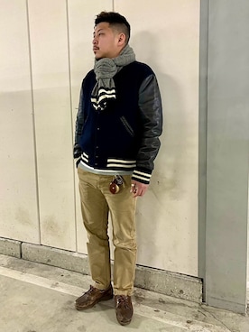 「Nigel Cabourn（ナイジェルケーボン）のアイテム」を使った、Arukot:      さん（メンズ・177cm）の冬コーディネート