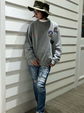 「サファリハット」｜mihotakematsuさん（レディース・156cm）の春コーディネート