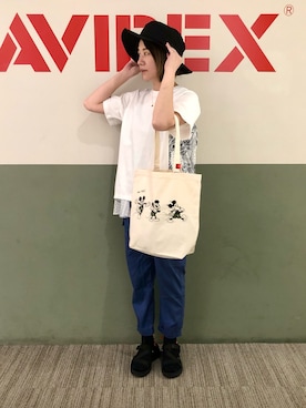 「AVIREX（アヴィレックス）のアイテム（バッグ）」を使った、mihotakematsuさん（レディース・156cm）の春コーディネート