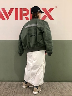 「ママファッション」｜「アイテム（MA-1）」を使った、mihotakematsuさん（レディース・156cm）の夏コーディネート