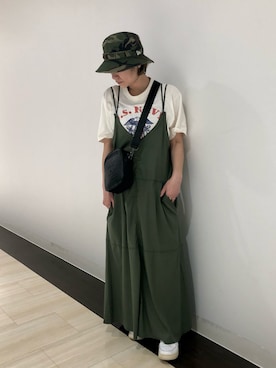 「サファリハット」｜mihotakematsuさん（レディース・156cm）の夏コーディネート
