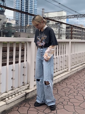 「シースルー」｜「アイテム（アクセサリー）」を使った、KANONさん（レディース・158cm）の夏コーディネート