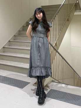 「jouetie（ジュエティ）のハートコンチョブレス（ブレスレット、ゴールド系）」を使った、KANONさん（レディース・158cm）の夏コーディネート