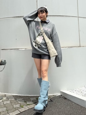「アイテム（シュシュ）」を使った、KANONさん（レディース・158cm）の夏コーディネート