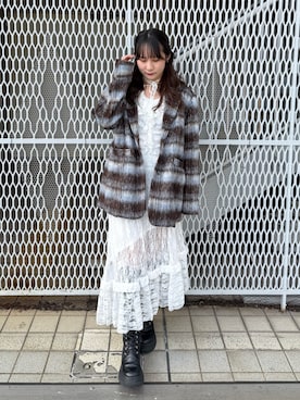 「アイテム（バレッタ/ヘアクリップ）」を使った、KANONさん（レディース・158cm）の秋コーディネート