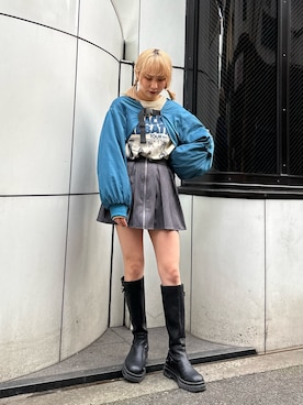 「jouetie（ジュエティ）のアイテム（MA-1）」を使った、KANONさん（レディース・158cm）の冬コーディネート