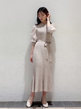 「消えそうな色コーデ」｜「アイテム（ワンピース/ドレス）」を使った、mikako さん（レディース・153cm）の夏コーディネート