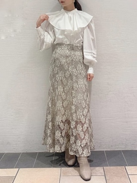 「消えそうな色コーデ」｜「アイテム（ブーツ）」を使った、mikako さん（レディース・153cm）の冬コーディネート