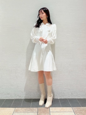 「春ワンピ」｜mikako さん（レディース・153cm）の冬コーディネート