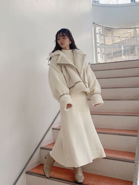 「ダズリン」｜「アイテム（ブルゾン）」を使った、mikako さん（レディース・153cm）の秋コーディネート