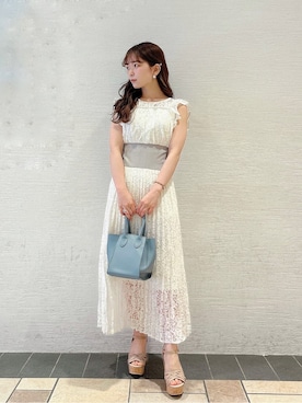 「消えそうな色コーデ」｜「アイテム（ワンピース/ドレス）」を使った、mikako さん（レディース・153cm）の春コーディネート
