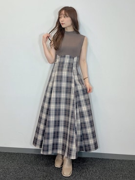 「消えそうな色コーデ」｜「アイテム（ワンピース/ドレス）」を使った、mikako さん（レディース・153cm）の夏コーディネート