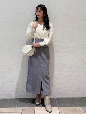「ダズリン」｜「アイテム（ブルゾン）」を使った、mikako さん（レディース・153cm）の秋コーディネート
