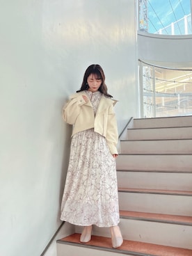 「消えそうな色コーデ」｜「アイテム（ワンピース/ドレス）」を使った、mikako さん（レディース・153cm）の冬コーディネート