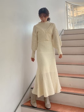 「消えそうな色コーデ」｜「アイテム（ワンピース/ドレス）」を使った、mikako さん（レディース・153cm）の秋コーディネート