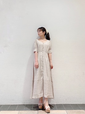 「消えそうな色コーデ」｜「アイテム（ワンピース/ドレス）」を使った、mikako さん（レディース・153cm）の夏コーディネート