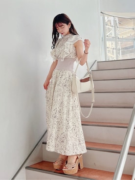「消えそうな色コーデ」｜「アイテム（ワンピース/ドレス）」を使った、mikako さん（レディース・153cm）の春コーディネート