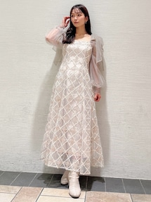 レースリボンオフショルドレス｜ダズリン（dazzlin）公式通販｜RUNWAY