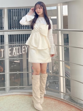 「アイテム（タンクトップ）」を使った、mikako さん（レディース・153cm）の秋コーディネート
