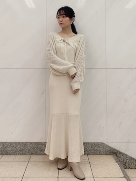 「消えそうな色コーデ」｜「アイテム（ブーツ）」を使った、mikako さん（レディース・153cm）の秋コーディネート