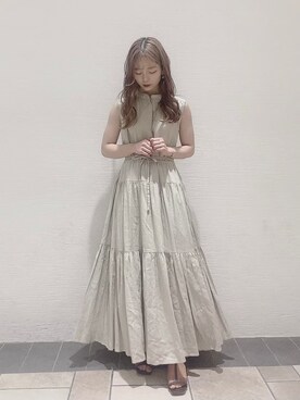 「消えそうな色コーデ」｜「アイテム（ワンピース/ドレス）」を使った、mikako さん（レディース・153cm）の春コーディネート