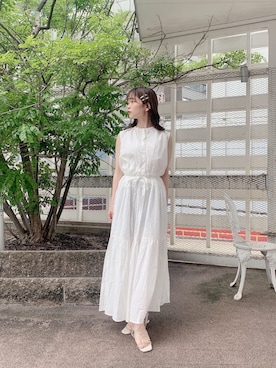 「消えそうな色コーデ」｜「アイテム（ワンピース/ドレス）」を使った、mikako さん（レディース・153cm）の夏コーディネート