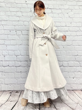 「マキシスカート」｜「アイテム（その他アウター）」を使った、mikako さん（レディース・153cm）の夏コーディネート