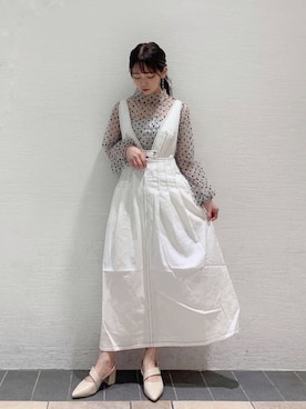 「消えそうな色コーデ」｜「アイテム（ワンピース/ドレス）」を使った、mikako さん（レディース・153cm）の夏コーディネート