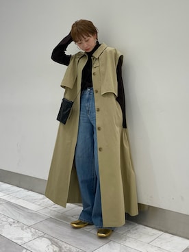 「Ungrid（アングリッド）のアイテム（その他アウター）」を使った、岸本安純さん（レディース・152cm）の冬コーディネート