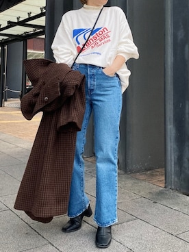 岸本安純さん（レディース・152cm）の冬コーディネート