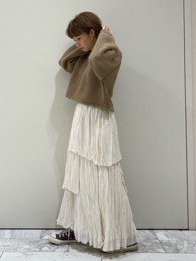 岸本安純さん（レディース・152cm）の冬コーディネート