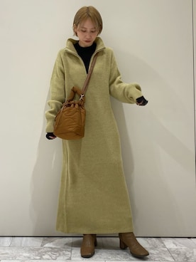 岸本安純さん（レディース・152cm）の冬コーディネート