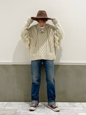 岸本安純さん(レディース・152cm)の冬コーディネート